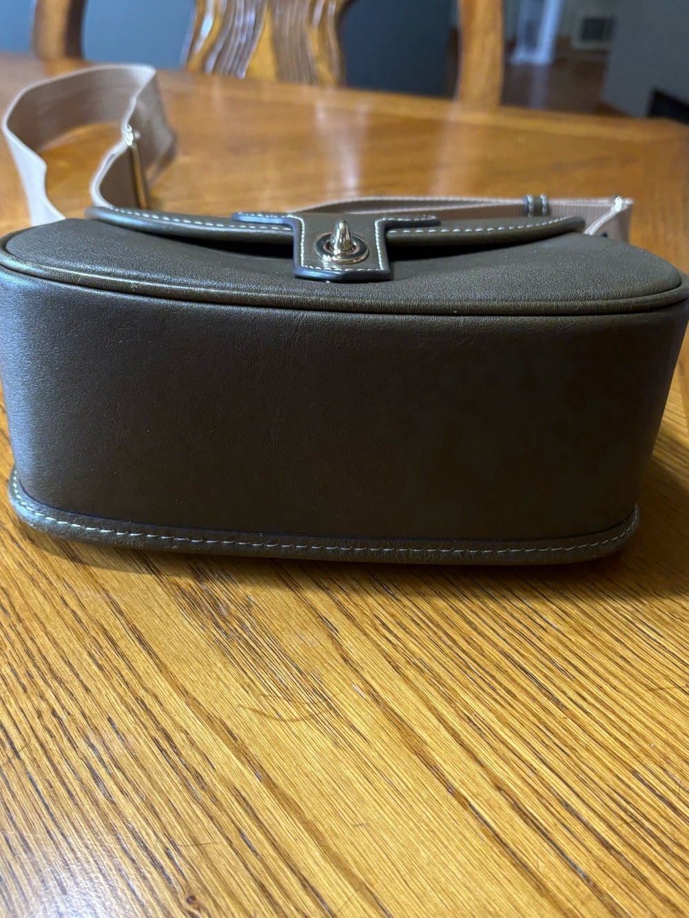 Dooney & Bourke Olive Green Crossbody Saddle Bag - Picture 4 of 10